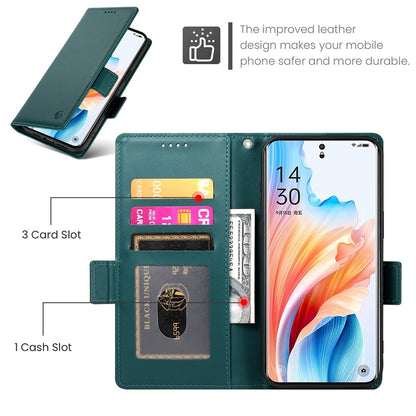 OPPO A3 Pro Magnetic Leather Wallet Case with Card Slots, Stand Function & Full Protection