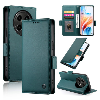 OPPO A3 Pro Magnetic Leather Wallet Case with Card Slots, Stand Function & Full Protection