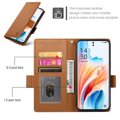 OPPO A2 Pro Magnetic Leather Wallet Case with Card Slots, Stand Function & Full Protection