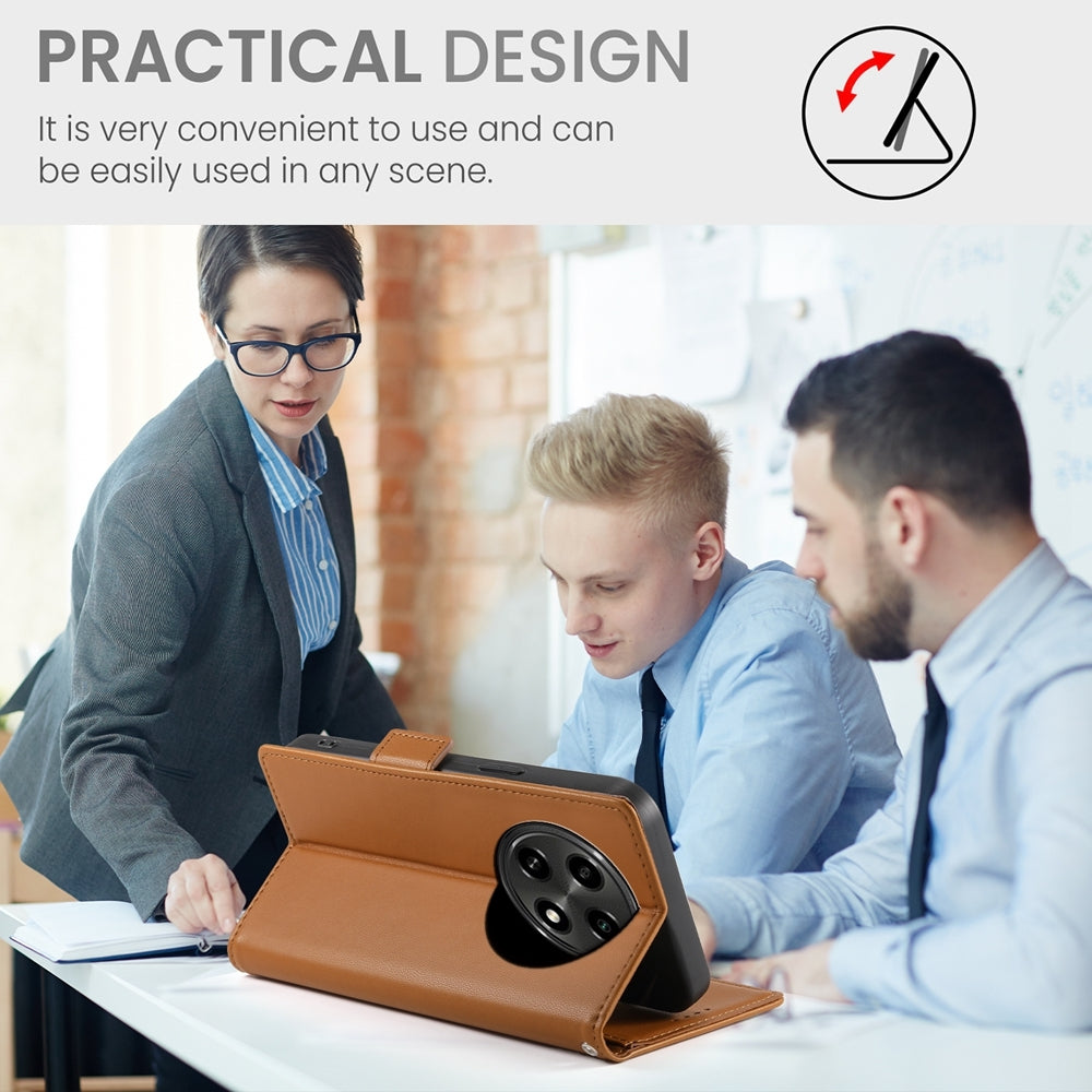 OPPO A3 Pro Magnetic Leather Wallet Case with Card Slots, Stand Function & Full Protection