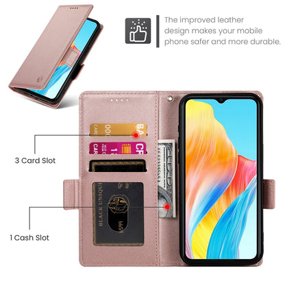 OPPO A38 4G Magnetic Leather Wallet Case with Card Slots, Stand Function & Full Protection