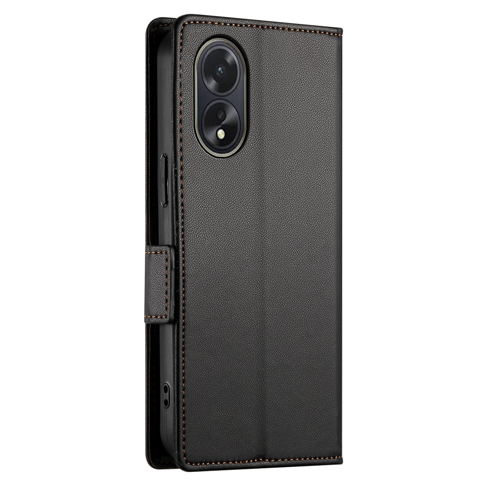 OPPO A18 4G Magnetic Leather Wallet Case with Card Slots, Stand Function & Full Protection