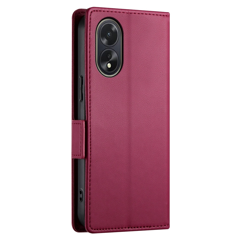 OPPO A18 4G Magnetic Leather Wallet Case with Card Slots, Stand Function & Full Protection