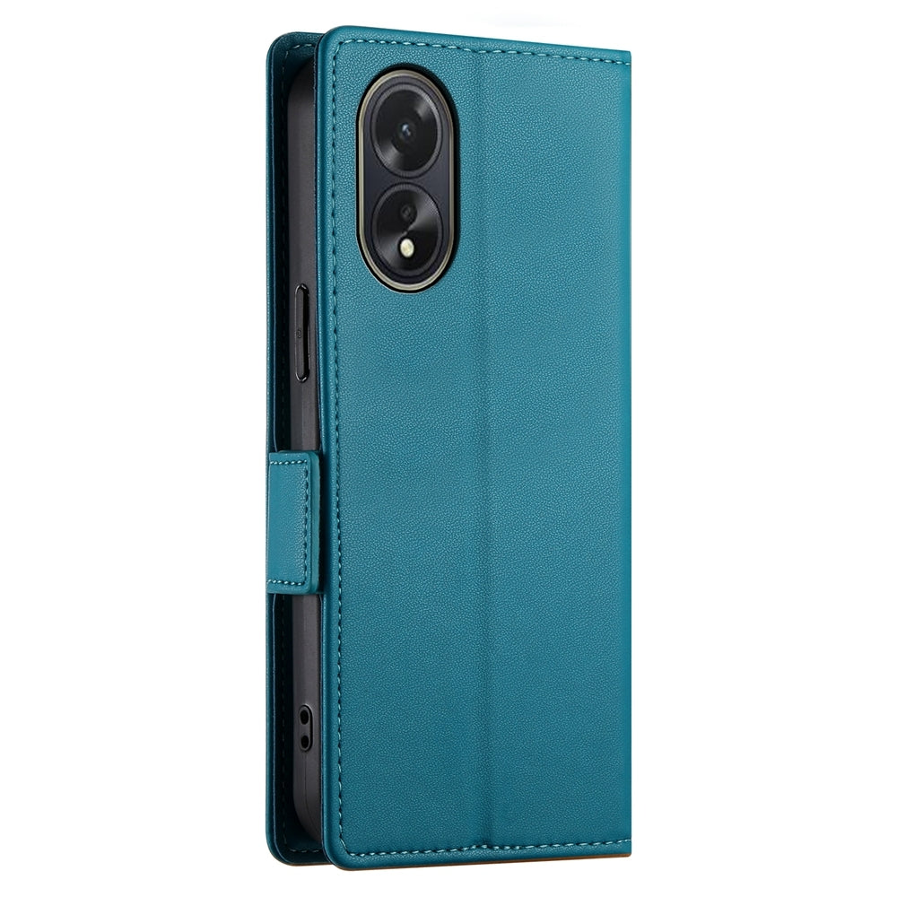 OPPO A38 4G Magnetic Leather Wallet Case with Card Slots, Stand Function & Full Protection