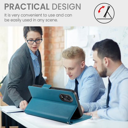 OPPO A38 4G Magnetic Leather Wallet Case with Card Slots, Stand Function & Full Protection