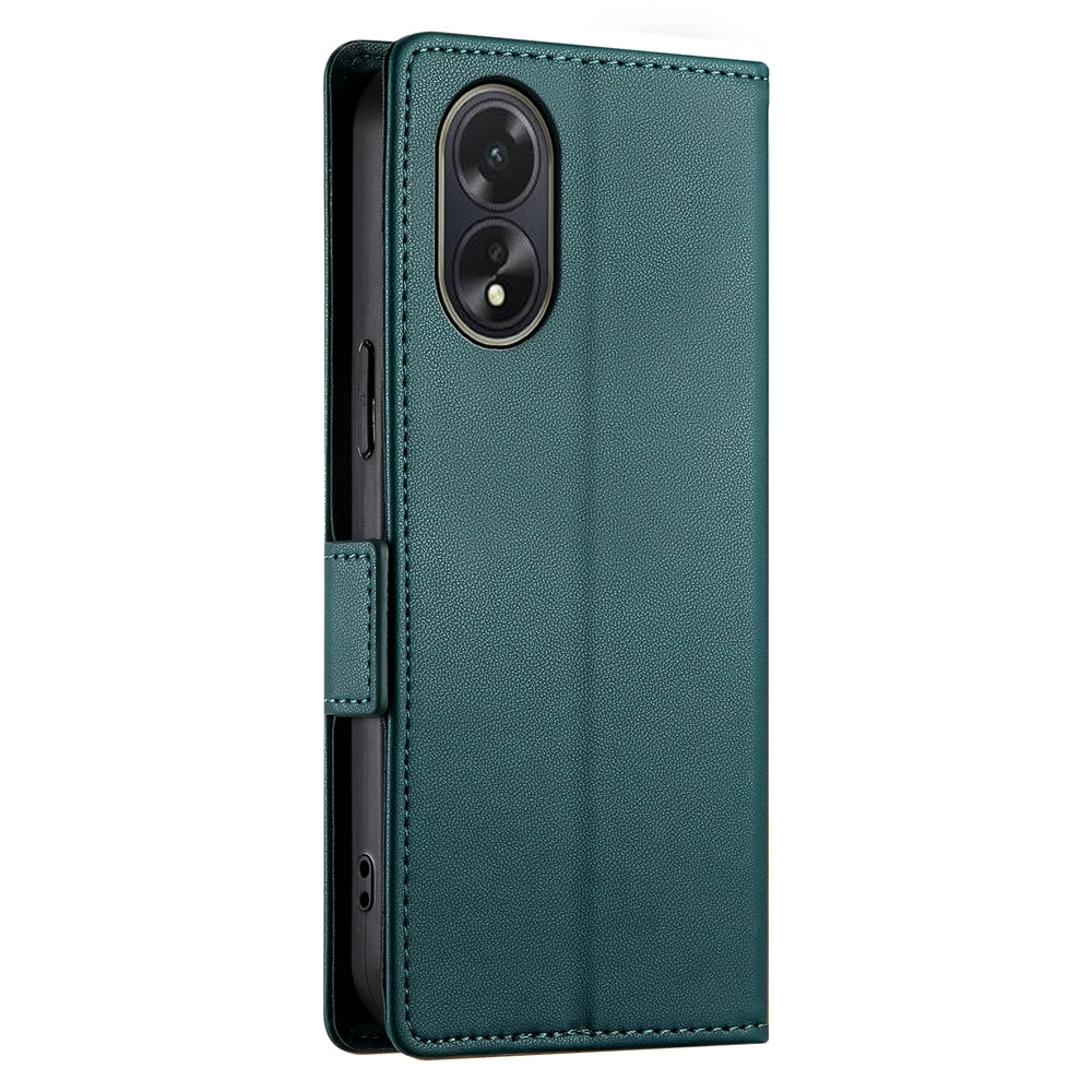 OPPO A38 4G Magnetic Leather Wallet Case with Card Slots, Stand Function & Full Protection