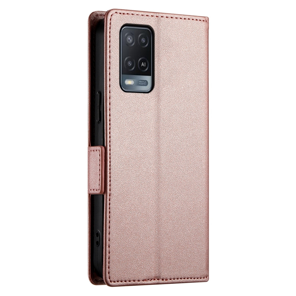 OPPO A55/A55s 5G Magnetic Leather Wallet Case with Card Slots, Stand Function & Full Protection