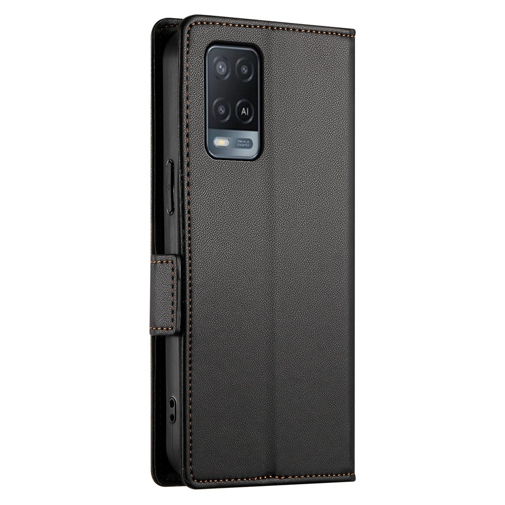 OPPO A54/A54s Magnetic Leather Wallet Case with Card Slots, Stand Function & Full Protection