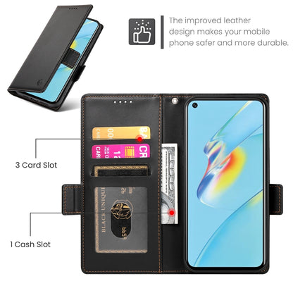 OPPO A55/A55s 5G Magnetic Leather Wallet Case with Card Slots, Stand Function & Full Protection