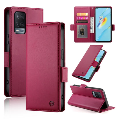 OPPO A55/A55s 5G Magnetic Leather Wallet Case with Card Slots, Stand Function & Full Protection
