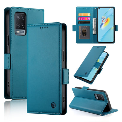 OPPO A54/A54s Magnetic Leather Wallet Case with Card Slots, Stand Function & Full Protection