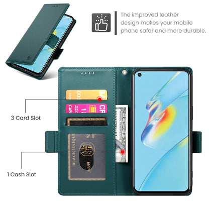 OPPO A54/A54s Magnetic Leather Wallet Case with Card Slots, Stand Function & Full Protection