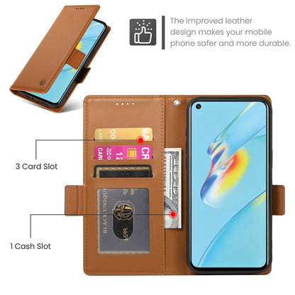 OPPO A55/A55s 5G Magnetic Leather Wallet Case with Card Slots, Stand Function & Full Protection