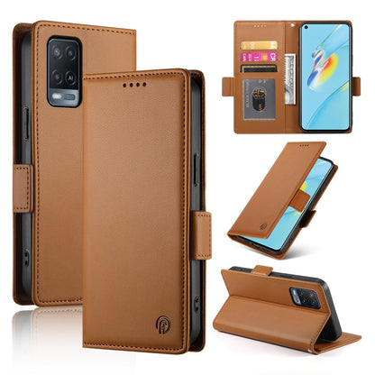 OPPO A55/A55s 5G Magnetic Leather Wallet Case with Card Slots, Stand Function & Full Protection