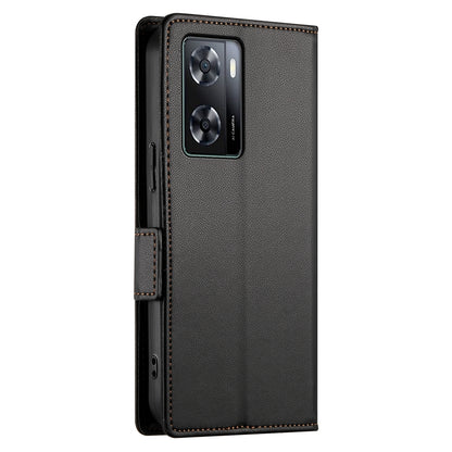 OPPO A57 4G Magnetic Leather Wallet Case with Card Slots, Stand Function & Full Protection