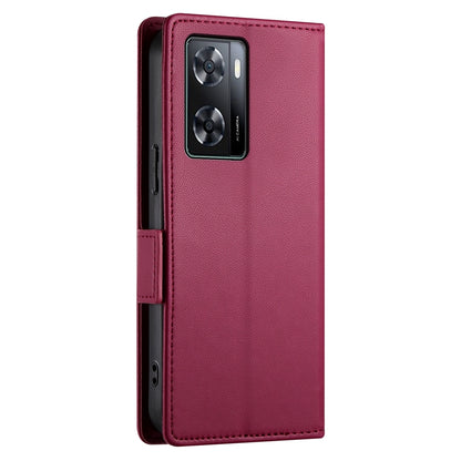 OPPO A57 4G Magnetic Leather Wallet Case with Card Slots, Stand Function & Full Protection