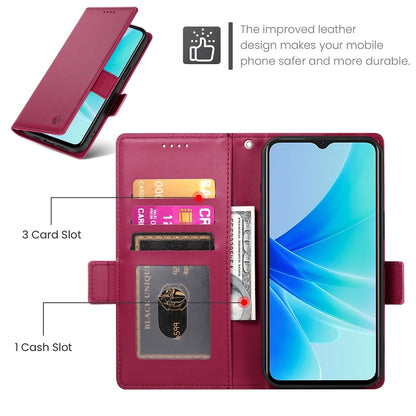 OPPO A77 4G Magnetic Leather Wallet Case with Card Slots, Stand Function & Full Protection