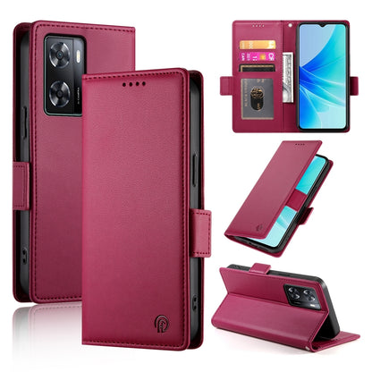 OPPO A77 4G Magnetic Leather Wallet Case with Card Slots, Stand Function & Full Protection