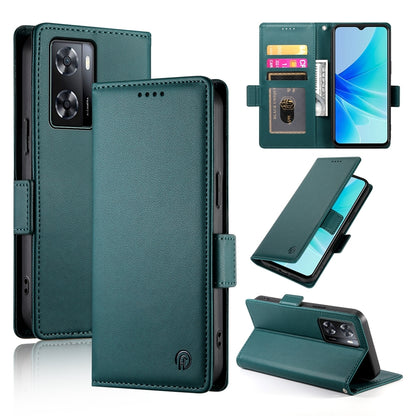 OPPO A57 4G Magnetic Leather Wallet Case with Card Slots, Stand Function & Full Protection