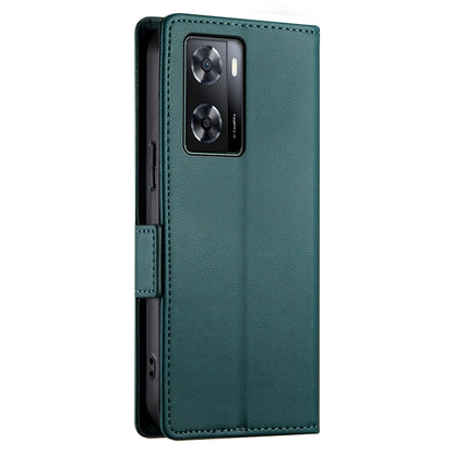 OPPO A77 4G Magnetic Leather Wallet Case with Card Slots, Stand Function & Full Protection
