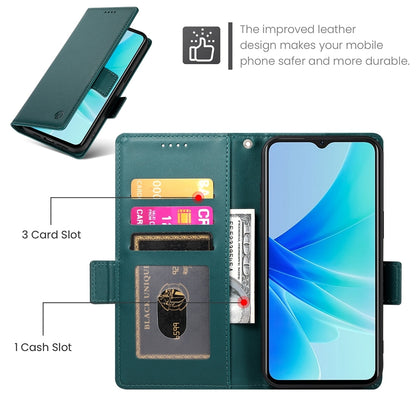 OPPO A57 4G Magnetic Leather Wallet Case with Card Slots, Stand Function & Full Protection
