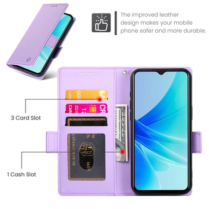 OPPO A57 4G Magnetic Leather Wallet Case with Card Slots, Stand Function & Full Protection
