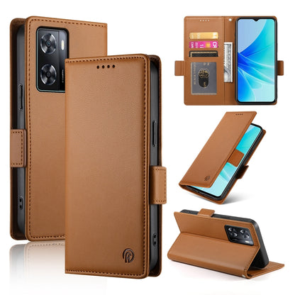 OPPO A57 4G Magnetic Leather Wallet Case with Card Slots, Stand Function & Full Protection