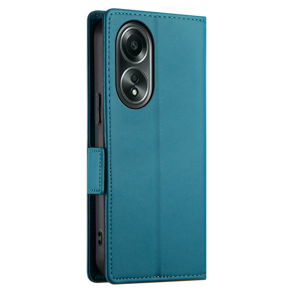 OPPO A58 4G Magnetic Leather Wallet Case with Card Slots, Stand Function & Full Protection
