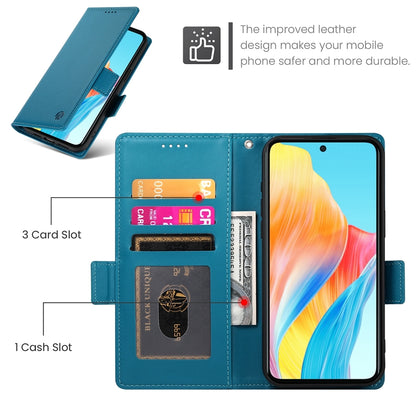 OPPO A58 4G Magnetic Leather Wallet Case with Card Slots, Stand Function & Full Protection