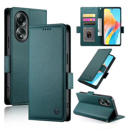 OPPO A58 4G Magnetic Leather Wallet Case with Card Slots, Stand Function & Full Protection