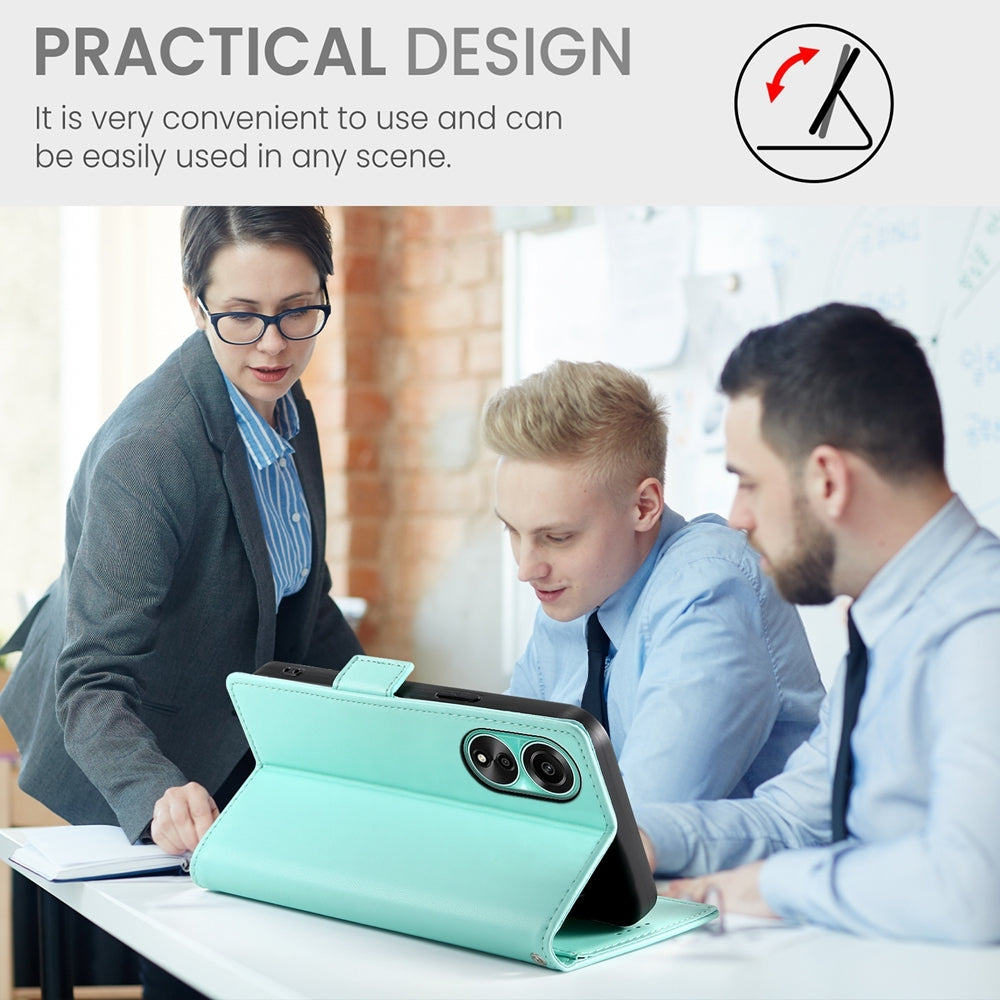 OPPO A78 4G Magnetic Leather Wallet Case with Card Slots, Stand Function & Full Protection