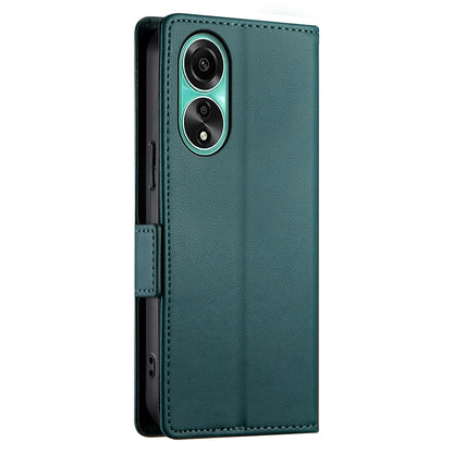 OPPO A78 4G Magnetic Leather Wallet Case with Card Slots, Stand Function & Full Protection