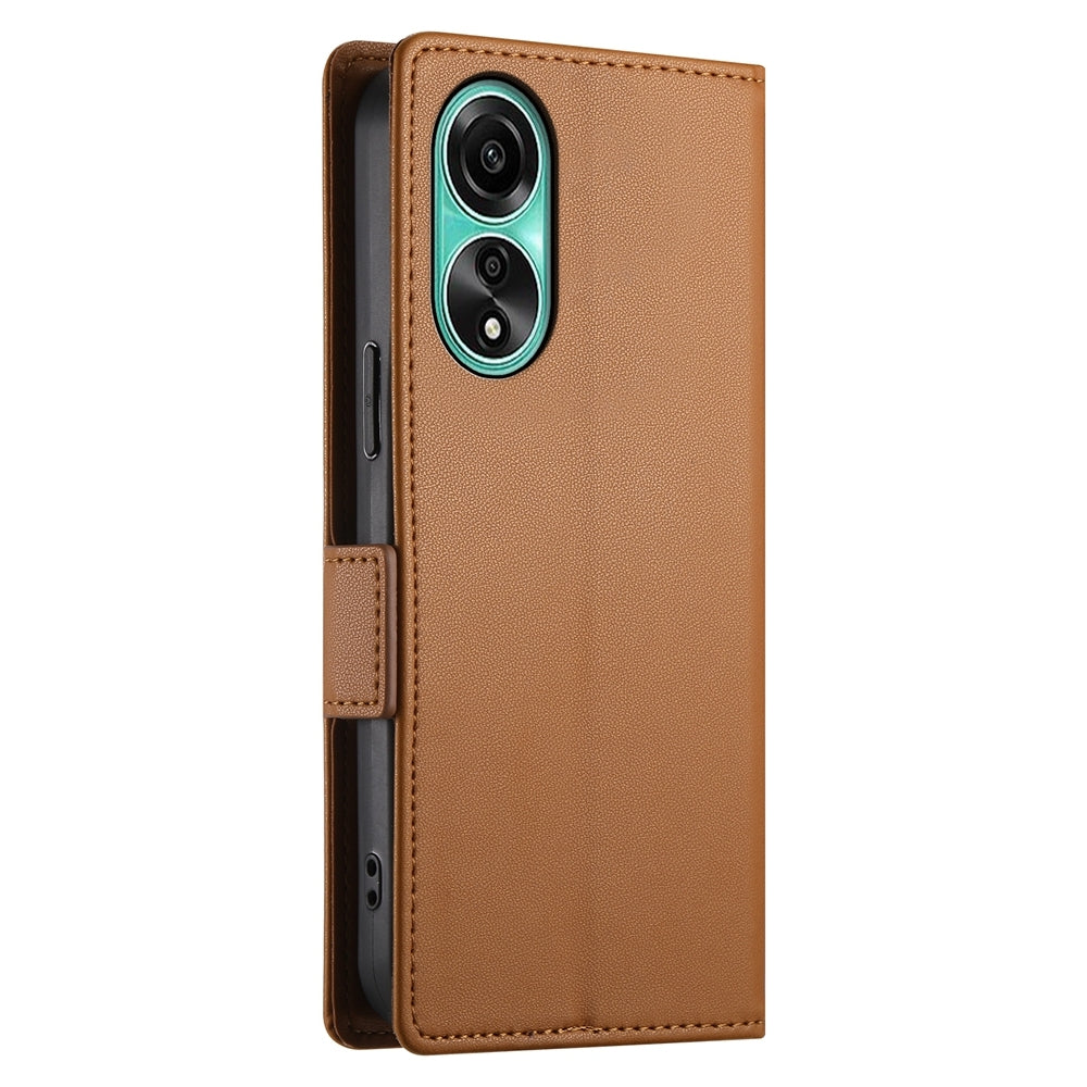 OPPO A78 4G Magnetic Leather Wallet Case with Card Slots, Stand Function & Full Protection