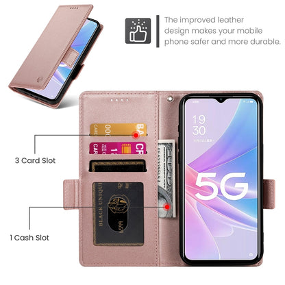 OPPO A78 5G Magnetic Leather Wallet Case with Card Slots, Stand Function & Full Protection