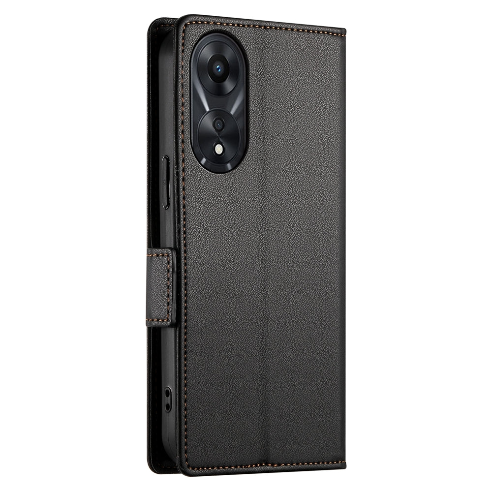 OPPO A78 5G Magnetic Leather Wallet Case with Card Slots, Stand Function & Full Protection