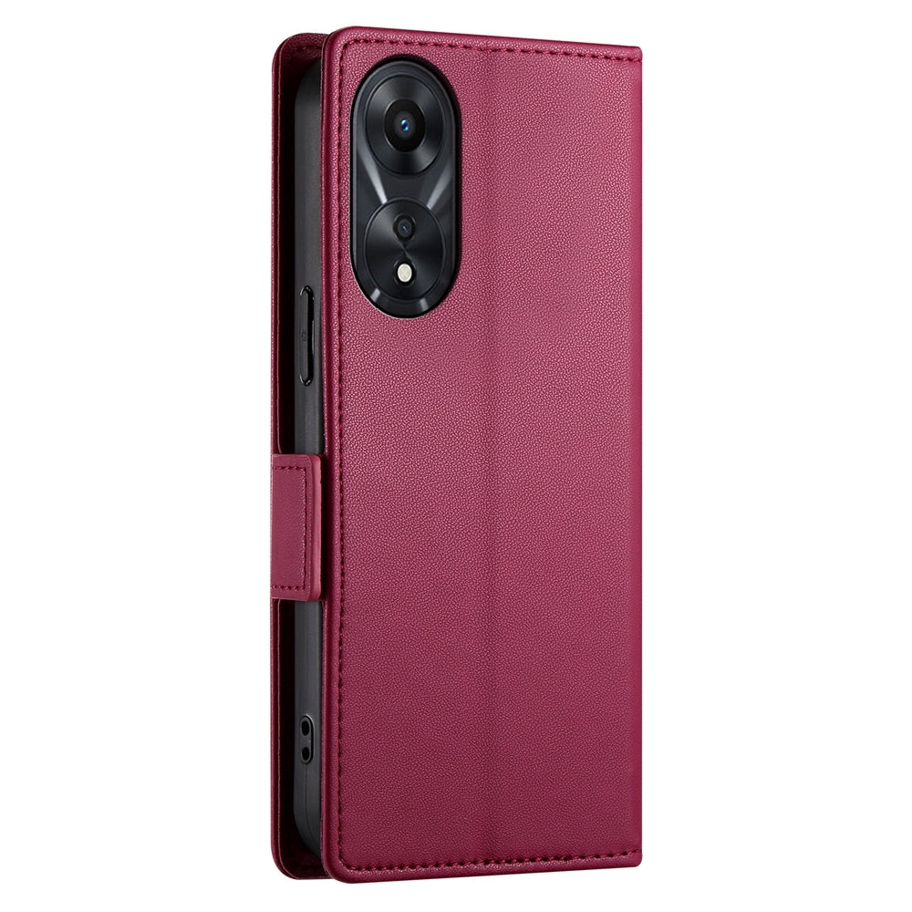 OPPO A78 5G Magnetic Leather Wallet Case with Card Slots, Stand Function & Full Protection