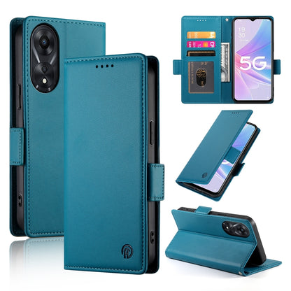 OPPO A58x Global Magnetic Leather Wallet Case with Card Slots, Stand Function & Full Protection
