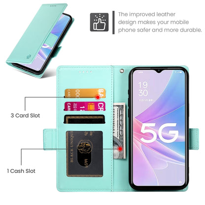 OPPO A58x Global Magnetic Leather Wallet Case with Card Slots, Stand Function & Full Protection