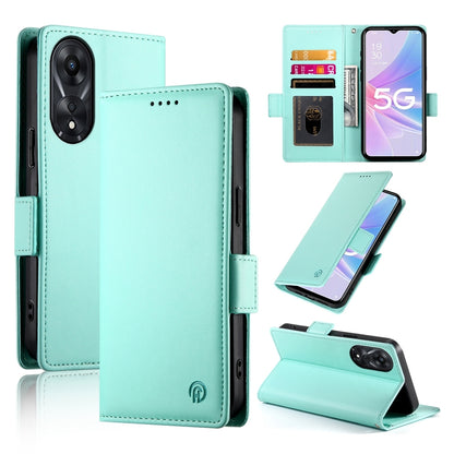 OPPO A58x Global Magnetic Leather Wallet Case with Card Slots, Stand Function & Full Protection
