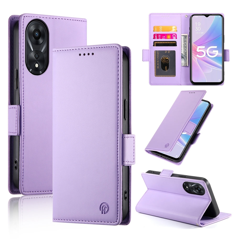 OPPO A1x 5G Magnetic Leather Wallet Case with Card Slots, Stand Function & Full Protection