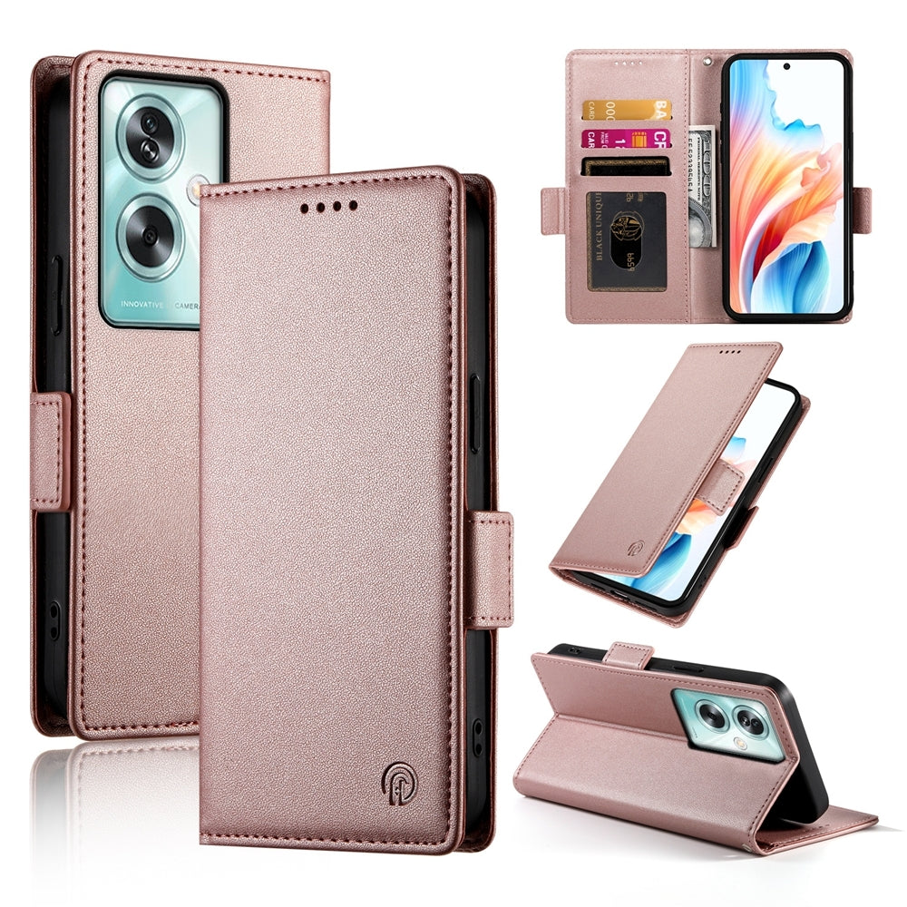 OPPO A79 5G Magnetic Leather Wallet Case with Card Slots, Stand Function & Full Protection