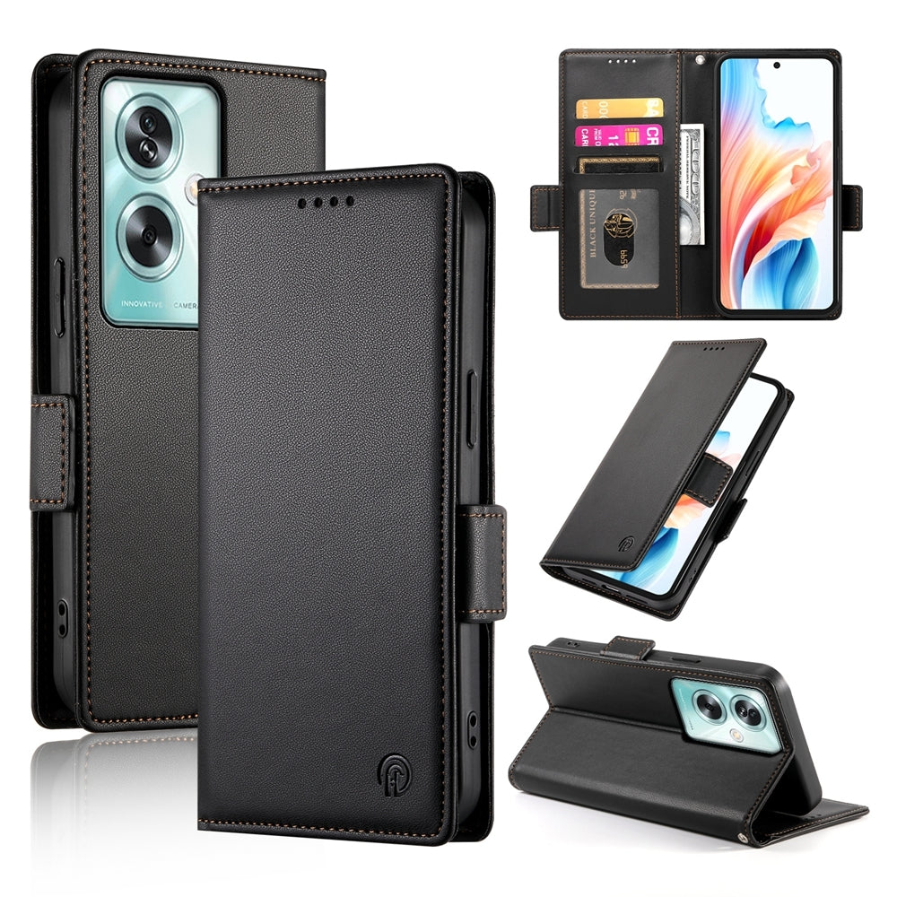 OPPO A79 5G Magnetic Leather Wallet Case with Card Slots, Stand Function & Full Protection