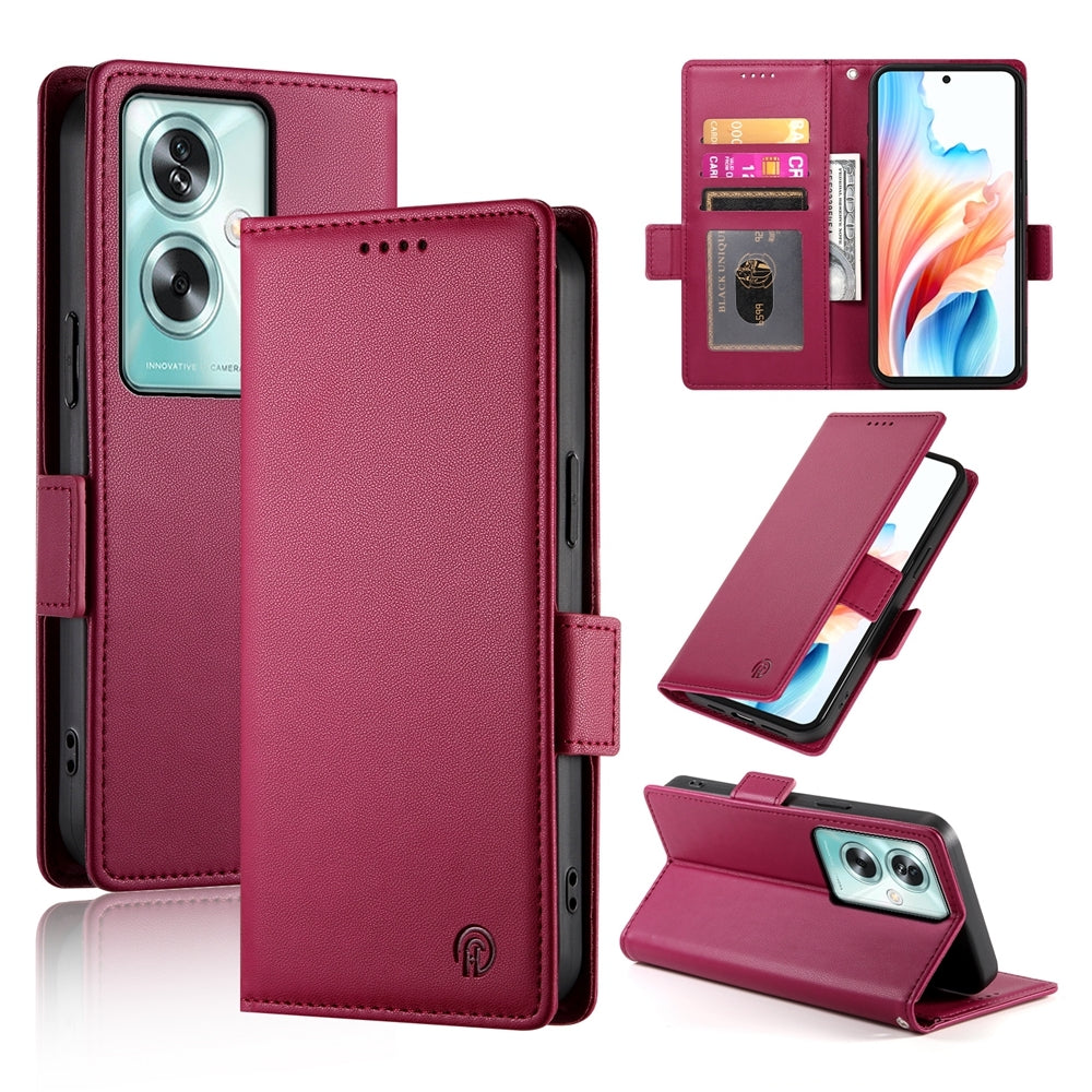 OPPO A79 5G Magnetic Leather Wallet Case with Card Slots, Stand Function & Full Protection