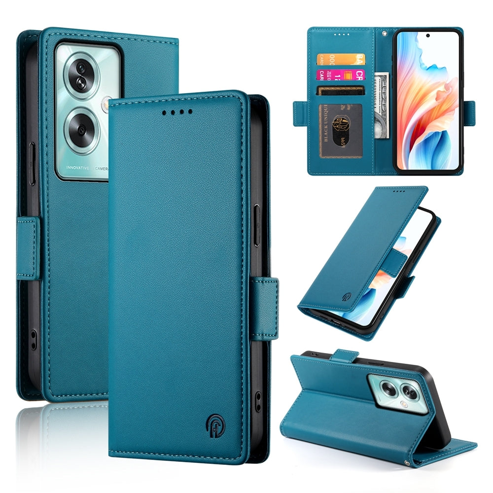 OPPO A79 5G Magnetic Leather Wallet Case with Card Slots, Stand Function & Full Protection