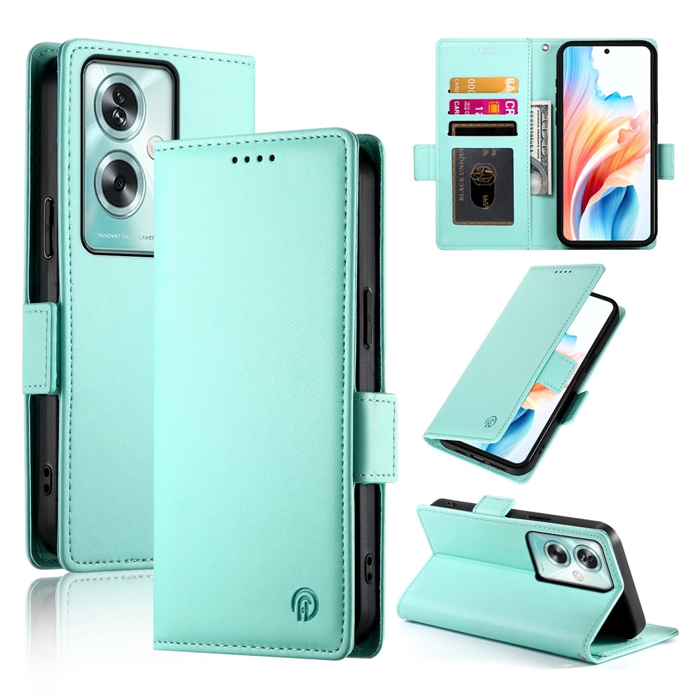 OPPO A79 5G Magnetic Leather Wallet Case with Card Slots, Stand Function & Full Protection