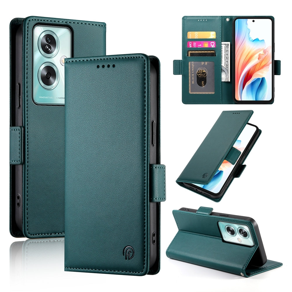 OPPO A79 5G Magnetic Leather Wallet Case with Card Slots, Stand Function & Full Protection