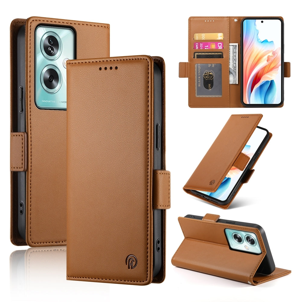 OPPO A79 5G Magnetic Leather Wallet Case with Card Slots, Stand Function & Full Protection