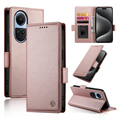 OPPO Reno10 Pro Magnetic Leather Wallet Case with Card Slots, Stand Function & Full Protection