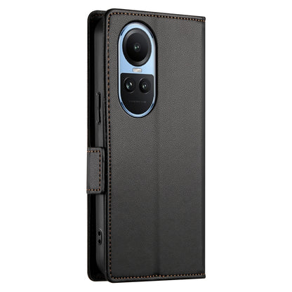 OPPO Reno10 Magnetic Leather Wallet Case with Card Slots, Stand Function & Full Protection