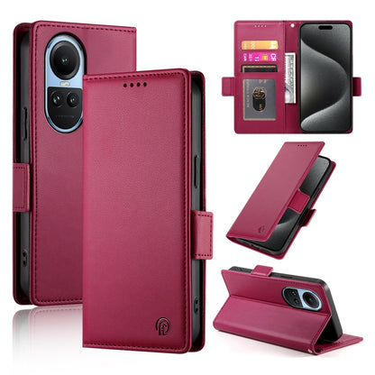 OPPO Reno10 Pro Magnetic Leather Wallet Case with Card Slots, Stand Function & Full Protection